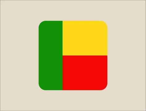 Benin square flag vector illustration. Modern vibrant flag emblem design in.. Stock Illustration