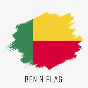 Benin Vector Flag. Benin Flag for Independence Day. Grunge Benin Flag Stock Illustration