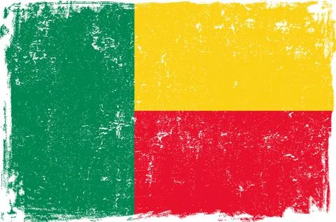 Benin Vector Flag on White Stock Illustration