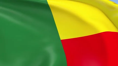 Benin Waving Flag Background Loop Stock Footage 317844242