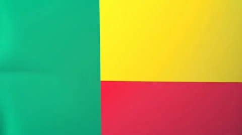 Benin Waving Flag Stock Footage 10761564