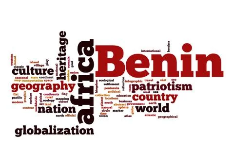 Benin word cloud Stock Illustration