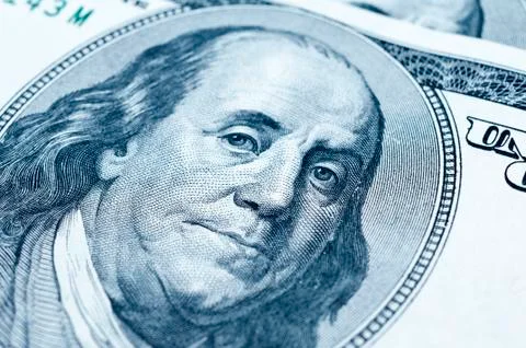 Benjamin franklin on 100 dollar bill Stock Illustration