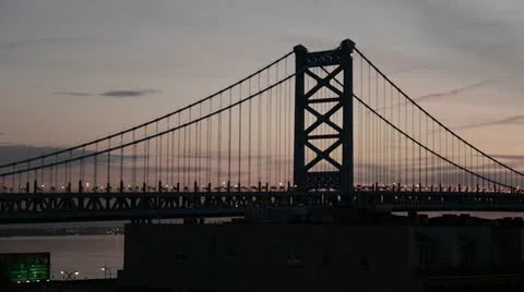 Benjamin Franklin Bridge Timelapse 動画素材 21827473