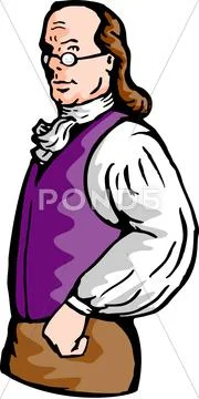 Benjamin franklin gentleman Stock Illustration
