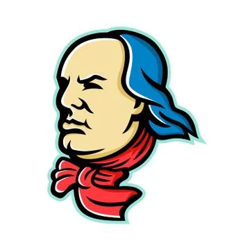Benjamin Franklin Mascot Stock Illustration