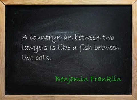 Benjamin Franklin quote Stock Photos
