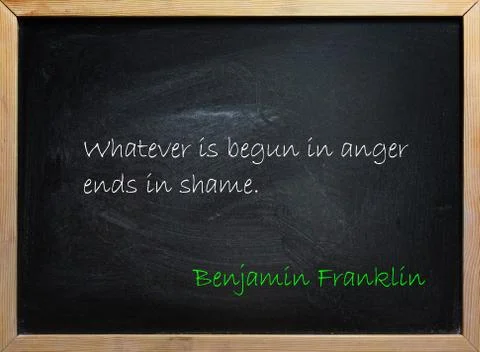 Benjamin Franklin quote Stock Photos