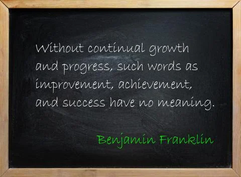 Benjamin Franklin quote Stock Photos
