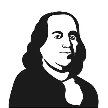Benjamin franklin vector logo on white background. Vector Stock Illustration