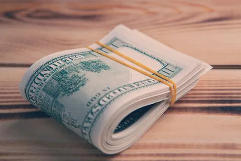 Benjamin Franklin's face on the 100 dollar bill Stock Photos