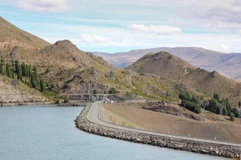 Benmore dam wall. Fotos de archivo
