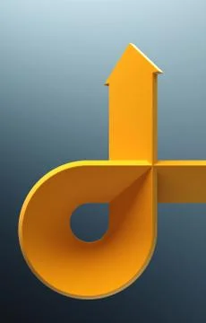 Bent arrow Stock Illustration