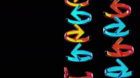 Bent arrows pattern rotating 3d render Video stock 67289958