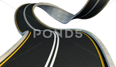 Bent highway Stockillustratie
