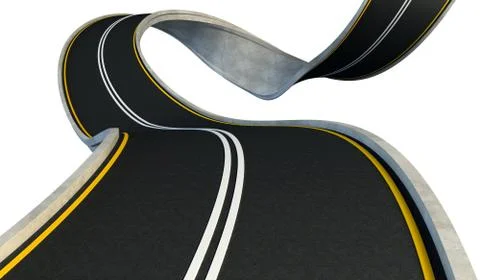 Bent highway Stock Illustration
