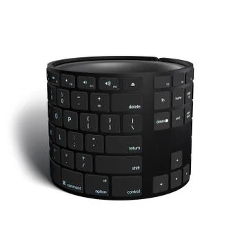 Bent Keyboard 3D rendering Stock Illustration
