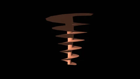 Bent ladder flat texture rotates 3d render Stock Footage 203924408