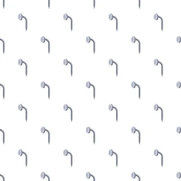 Bent metal construction nails seamless pattern background 스톡 일러스트