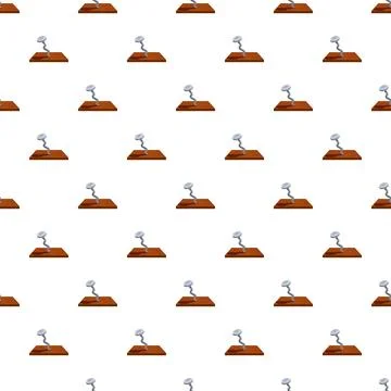 Bent nail in wood plank pattern background イラスト素材