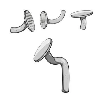 Bent nails illustrating mistake failure and challenge Stock Illustration