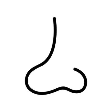 Bent nose icon vector outline illustration Stock Illustration
