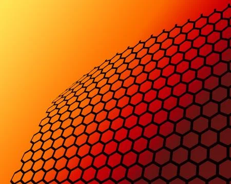 Bent open wire mesh with sun Stock Illustration