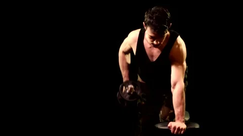 Bent-Over Row Exercise Stock Footage 66546816