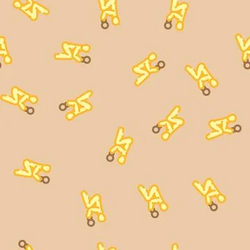 Bent over rows fitness exercise arm vector seamless pattern Stock Illustration