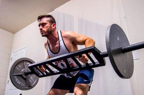 Bent over rows Stock Photos