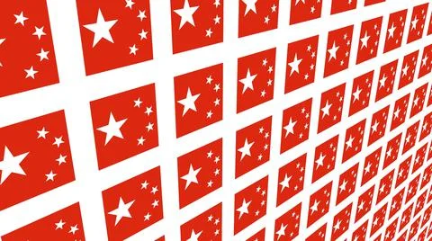 Bent perspective wall pattern illustration with the flag of China Stock Illustration