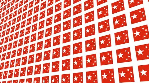 Bent perspective wall pattern illustration with the flag of China Illustrazione stock