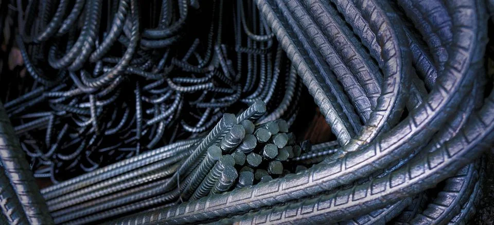 Bent Rebar Rods Stock Photos