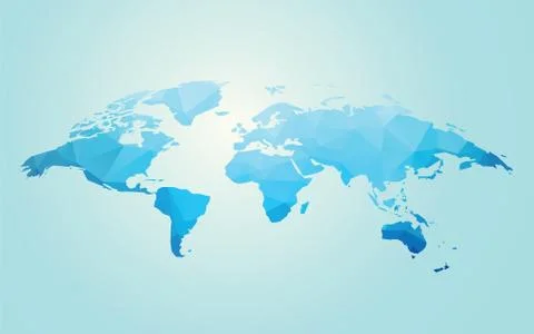 Bent world map illustration Stock Illustration