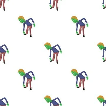 Bent zombie pattern seamless vector 스톡 일러스트