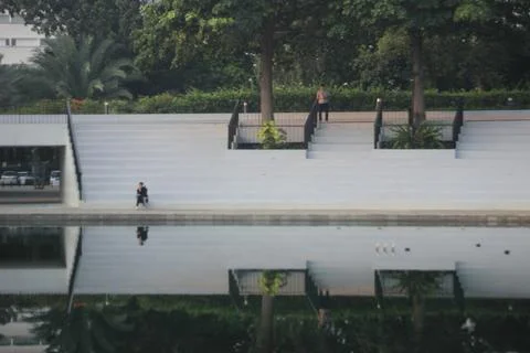 Benteng park water reflection Stock Photos
