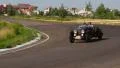 Bentley 4 1 2 with Britain Flag, vintage car rally HD Footage