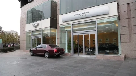 Bentley showroom in Beijing Stock Footage 203176539