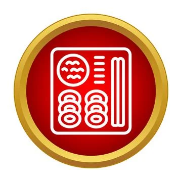 Bento box icon representing sushi and asian meal Stock Illustration