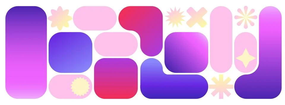Bento grid layout, geometric boxes, abstract shape Stock Illustration