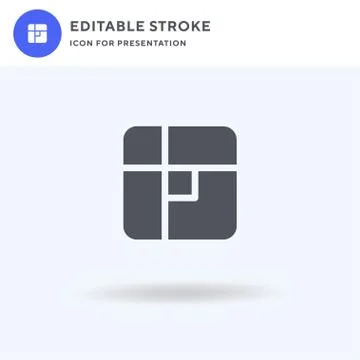 Bento icon vector, filled flat sign, solid pictogram isolated on white, logo  Illustrazione stock