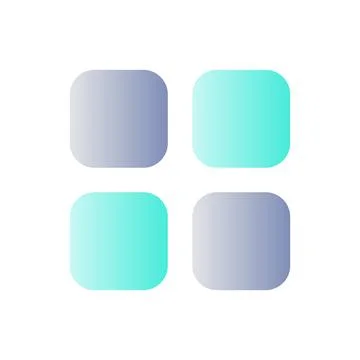 Bento like menu flat gradient color ui icon Stock Illustration