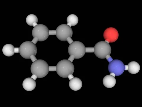 Benzamide molecule Stock Illustration