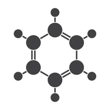 Benzene Molecular Model Stock Illustration