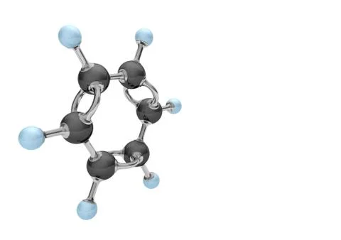 Benzene Molecule Header Stock Illustration