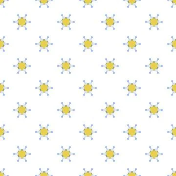 Benzene molecule pattern seamless vector Stock Illustration
