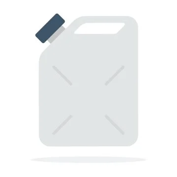 Benzine plastic container with twist flat isolated Stock Illustration