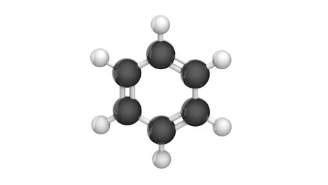 Benzol (benzene). C6H6. Seamless loop. Stock Footage 152513779