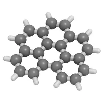 Benzoperylene molecular model Stock Illustration
