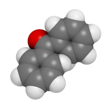 Benzophenone molecule, chemical structure. Stock Illustration